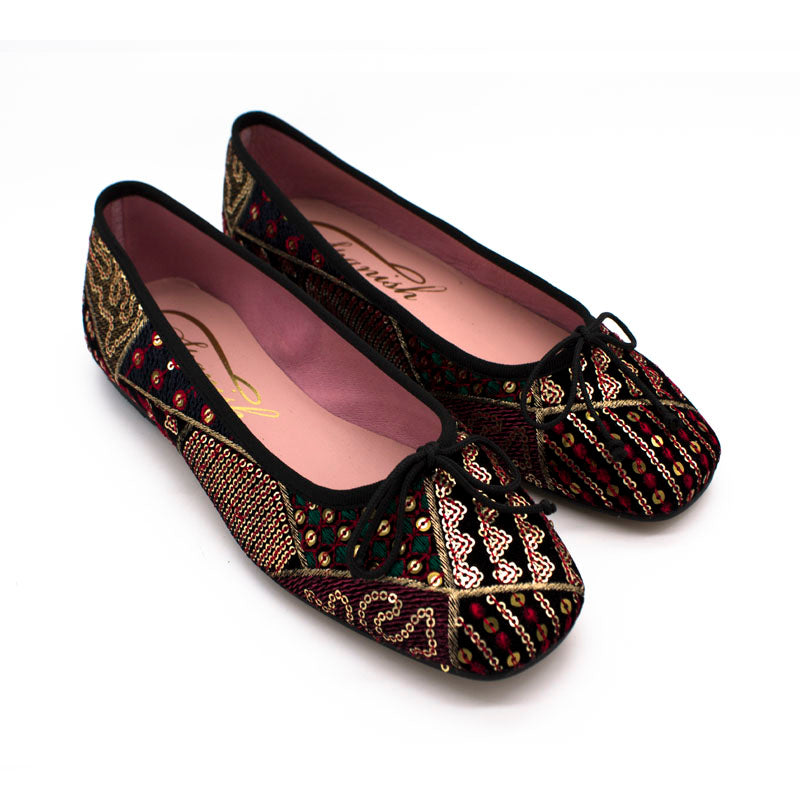 Bailarina plana 200 Velvet Multi rico
