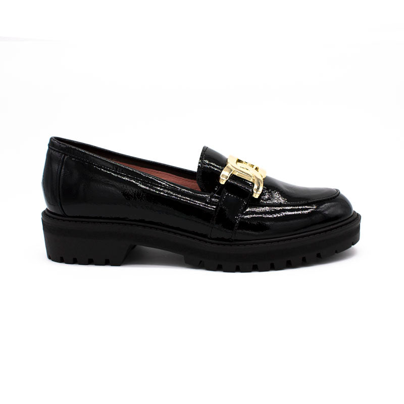 mocasín de charol 301 negro