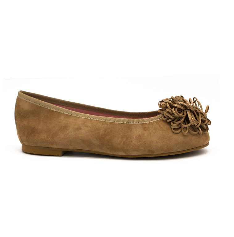 Bailarina plana Coral ante pompón