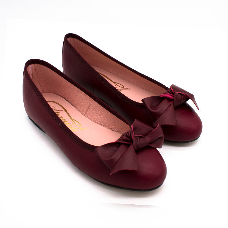 Bailarina plana Aida piel lazo