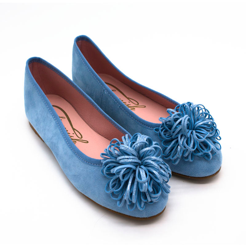 Bailarina plana Coral ante pompón