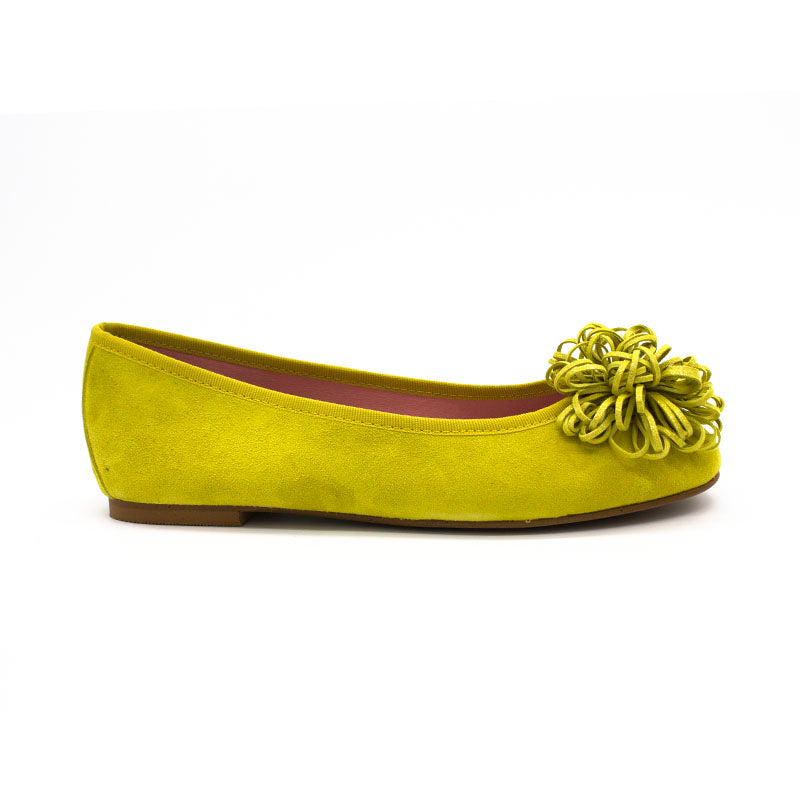 Bailarina plana Coral ante pompón