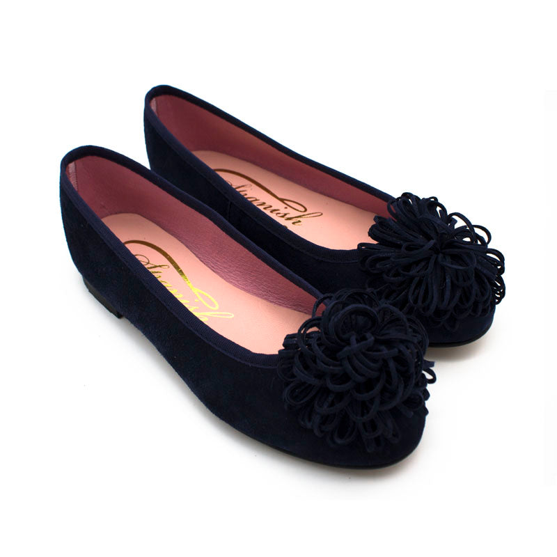 Bailarina plana Coral ante pompón