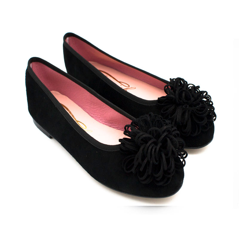 Bailarina plana Coral ante pompón